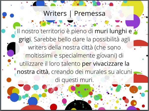 La nostra città è piena di muri grigi, perché non colorarla dando degli spazi agli writers ? #opendalmine http://t.co/36KV5ZkwGK